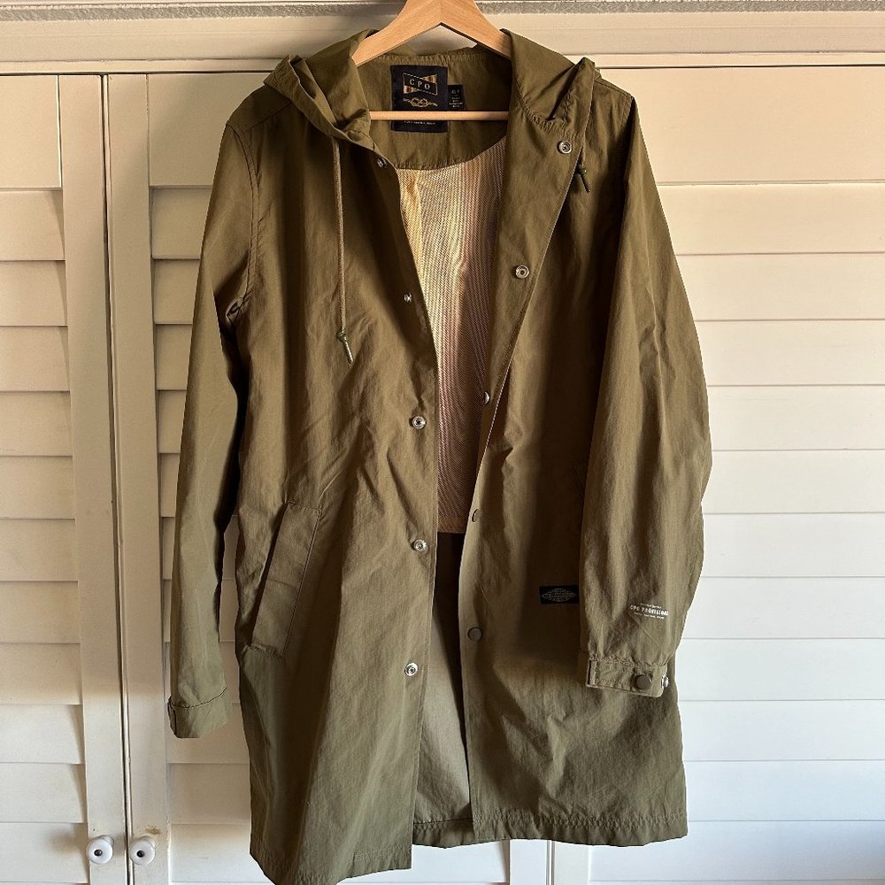 Great condition army green rain jacket